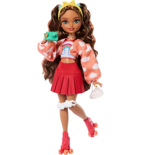 Barbie Rüya Arkadaşlar Bebek Ve Aksesuarları, Eklemleri Bükülebilen, Kahverengi Saçlı, Patenci Teres (Çok Renkli)