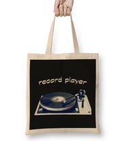 Retro Record Player Bez Çanta Uzun Saplı