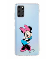 Samsung Galaxy S20 Plus  Kamera Korumalı Kapak Minnie Mouse Tasarımlı  Şeffaf  Kılıf