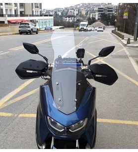 MOTOCAM Yamaha Nmax Ön Cam 2021-2024 Model 72cm Şeffaf Renkli 4mm UZUN