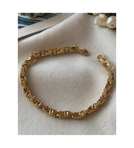 Çelik Gold Skeleton Bileklik (Çok Renkli)