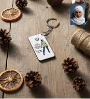 Kişiye Özel Karikatürlü Cute But Capricorn Oğlak Burcu Anahtarlık Doğum Günü Hediyesi