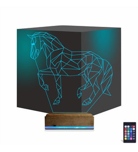 Luvivia At Tasarım Polygonal 3D Lamba - Masa Gece Lambası