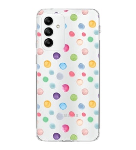 PrintiFy Samsung Galaxy M23 ile Uyumlu 1mm Slim Fit Water Color 6 Baskılı Şeffaf  Kılıf