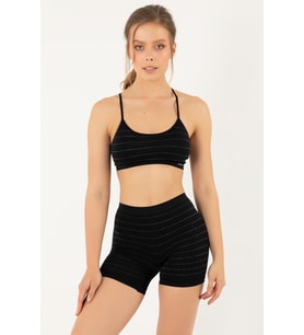 Miorre Shiny Seamless Bayan Boxer (Siyah)