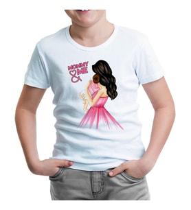 Annem ve Ben Kız Anneler Günü Beyaz Çocuk Tshirt