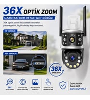 Uninet 36X Optik Zoom 6mp Çift Kameralı Wifi Ptz Güvenlik Kamerası – 355° Döner Başlıklı ve Gece Görüşlü İP Kamera