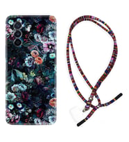 Huawei Nova Y70 Y90 Nova 9 SE  Kılıf Boyun Asklı Rasta Silikon Great Flowers 1304