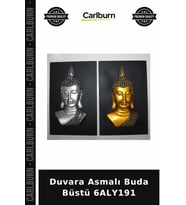 Özel Üretim Dekoratif Duvar Süsü Ev Aksesuarı Figür Duvara Asmalı Buda Büstü 6ALY191
