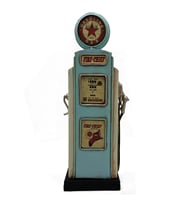 Vintage Metal Benzin Pompası Kumbara - Retro Dekoratif Biblo