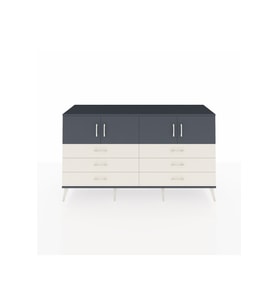 Hyperion Konsol 2 Raflı 6 Çekmeceli 4 Kapaklı 176x44x99 Antrasit-Antrasit/Aytaşı