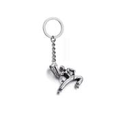 Kung Fu Unisex 925 Ayar Gümüş Kaplama Anahtarlık (Çok Renkli)