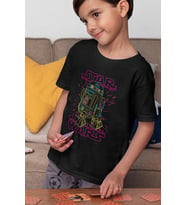 Tasarım Star Wars Baskılı Unisex Yıldız Savaşları Film Çocuk Tişört (1-12 YAŞ)
