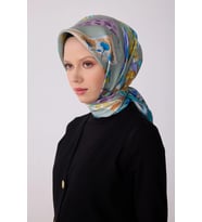 Belli Twill İpek Desenli Eşarp 4316D