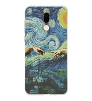 Huawei Mate 10 Lite Uyumlu Sanatsal Vintage Desenli Şeffaf Telefon Kılıfı