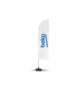 Beko Reklam Yönlendirme ve Tanıtım Yelken Bayragı Beyaz