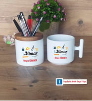 Mimara Hediye Kalemlik, Kupa Bardak T Kişiye Özel Hediye (Model 1)