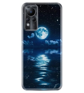 INFINIX Note 11 Pro Note 10 Hot 9 Play Kılıf Desemli Silikon Night Moon 1133