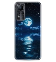 INFINIX Note 11 Pro Note 10 Hot 9 Play Kılıf Desemli Silikon Night Moon 1133
