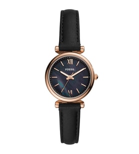FOSSIL FES4700 DERİ KORDON BAYAN KOL SAATİ (Siyah)