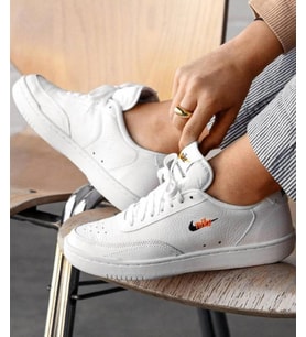 Nike Court Vintage PRM Leather Sneaker Gerçek Deri Beyaz Günlük Spor Ayakkabı