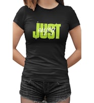 Just Enjoy Siyah Kadın Tshirt