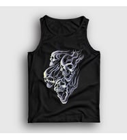 Presmono Unisex Siyah Smoke Skulls Duman Kurukafalar Atlet 424831tt