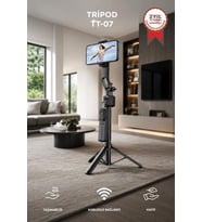 Torima Tripod 360 Yüz Takipli Akıllı Gimbal Çok Amaçlı Kumandalı 1.76 Cm Selfie Çubuğu TT07 Siyah