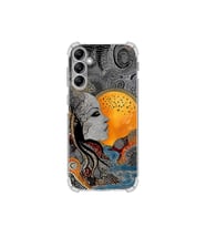 PrintiFy Samsung Galaxy A14 ile Uyumlu Simya Serisi Mozaik Tanrıça Tasarımlı Uv Baskılı Köşe Korumalı Antişok Kılıf