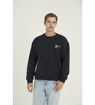 %100 Pamuk Erkek O Yaka Sweat-Shirt Klasik Şıklık Ve Konfor Bir Arada s501 (Lacivert)