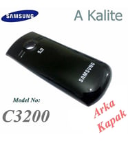 Samsung C3200 Arka Batarya Kapağı Kapak Siyah