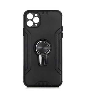 iPhone 11 Pro Kılıf Stand Olma Özellikli Araç Tutuculu Ko ko Kılıf (Siyah)