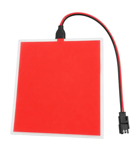 PM-37728 100x100mm Elektrominesans (EL) 3V Led Panel Kırmızı Aydınlatmalı Esnek Yapı