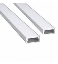 2’li Set LED Kanal Profil Alüminyum 13x6mm 1 Metre Sıva Üstü İnce Kasa Opak Pleksi Difüzörlü Lineer LED Kanal 2128