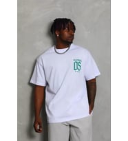pilelistore- Erkek Baskılı T-Shirt Kısa Kol Bisiklet Yaka Regular Fit Rahat Kalıp Günlük Tişört - Be (Beyaz)