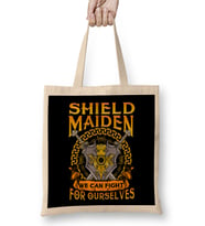 Shield Maiden We Can Fight For Ourselves Warrior Bez Çanta Uzun Saplı