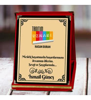 Tanıtım Uzmanı Baskılı Plaket (1. Tasarım)  Kişiye Özel (Kırmızı)