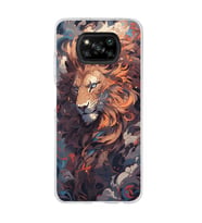 Poco X3 PRO / X3 NFC Uyumlu Aslan Tasarımlı Şeffaf Telefon Kılıfı