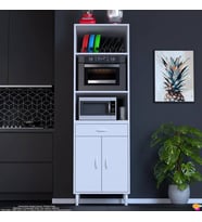 Modilayn VİYA 60x194,6x56 cm 1 çekmece ve 2 kapaklı Mutfağınıza Yepyeni Fırın ve Mikrodalga Dolabı