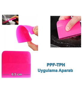 PPF/TPH Silikon Çekçek Ragle Cam Filmi Çekme Uygulama Aparatı Pembe 6x7.5cm