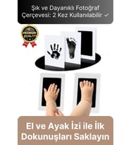 Özel Seri Mürekkepsiz 2 Kullanımlık Evcil Hayvan Bebek El Ayak İzi Fotoğraf Hatıra Çerçevesi Seti