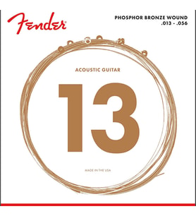 Fender 0730060408 Phosphor Bronze Akustik Gitar Teli (13-56) 60M Medium Set Güçlü Volüm ve Dolgun Alt Frekanslar