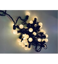 5 Metre 28 Led Fişli Sarı Işık Mini Top Led Siyah Kablo 6200-01