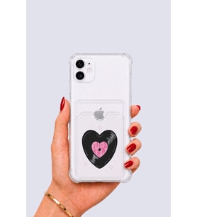 iPhone 11 Kartlıklı Vinly Desenli Kılıf - SSSSSS8979-3669