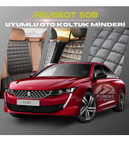Peugeot 508 Antrasit Renk Tay Tüyü Cepli & Terletmez Sırtlı Oto Koltuk Minder Seti - Koltuk Koruma Kılıfı (ÖN & ARKA TAM SET)