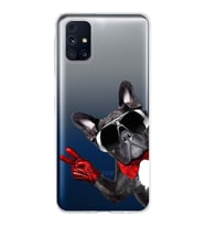 PrintiFy Samsung Galaxy M31s ile Uyumlu 1mm Slim Fit Köpek 2 050e Baskılı Şeffaf  Kılıf