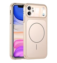 ?Phone 11 ile Uyumlu 17 G�r�n�ml� Magsafe Destekli Kablosuz ?arj �zellikli Kamera Lens Korumal? ??k Metal G�r�n�ml� Telefon K?l?f?