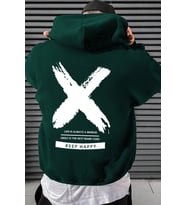 Unisex Sometimes X Baskılı Sweatshirt (Yeşil)