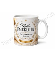 Emeklilik Hediyesi Kişiye Özel Yazılı Baskılı Kupa Bardak Anlamlı Hediye