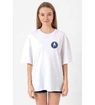 Star Trek Discovery Starfleet Command Beyaz Kadın Oversize Tshirt
